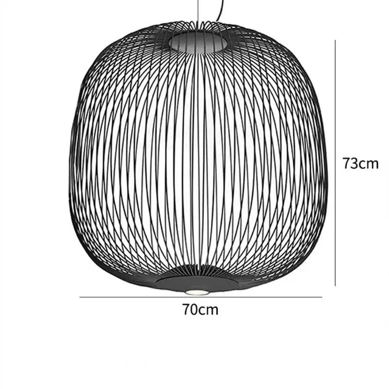 Replica Foscarini Spokes 1/2 Suspesnsion White Pendant Lamp Dining room Bar Kitchen Island Birdcage Light Italian Designer Lamp