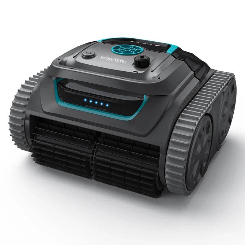 Swimming Pools Vacuum Cleaner Wireless for Floor Smart Cleaning Robot Auto-Parking Dual-layer Filtration120mins Running Time - AIAZ