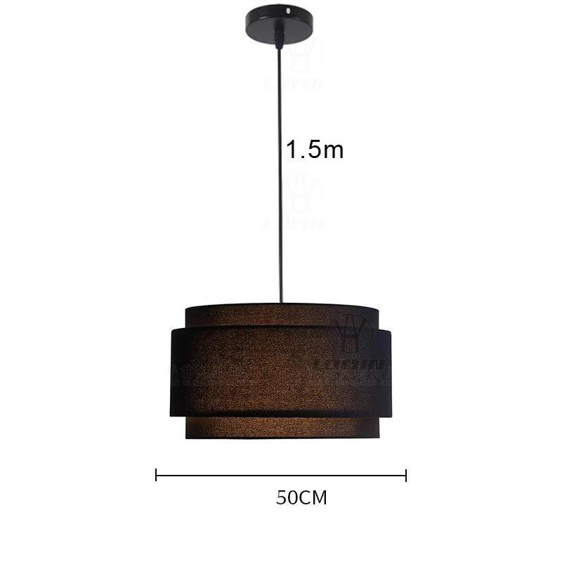 GEW Wabi-Sabi Hand-knitted Chandeliers Nordic Fabric Lampshade Pendant Lights For Restaurants, Shops, Bedroom Home Decor BT3001