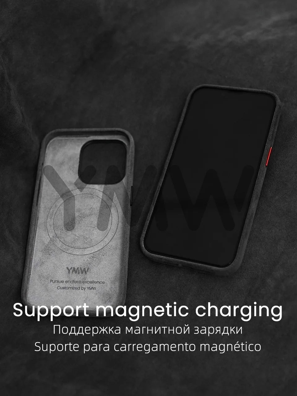 Magnetic ALCANTARA Case for iPhone 17 16 Pro Max 15 14 Luxury Suede Leather Supercar Phone Cases Camera Button Cover