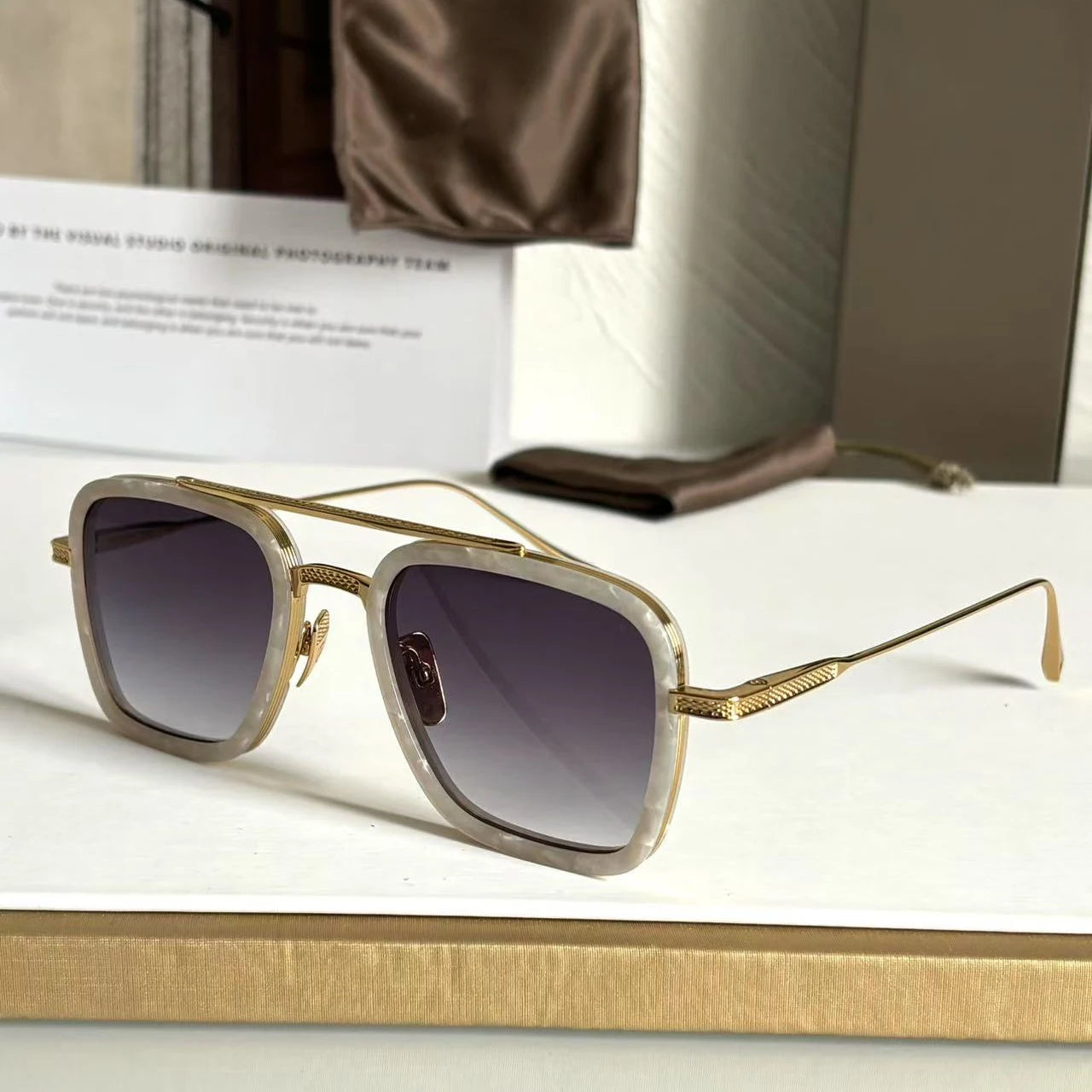 DT FLIGHT 006 Luxury Mens And Womens Sunglasses Top Quality 18K Designer Eyeglasses Acetate UV400