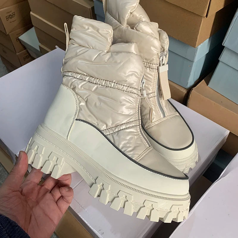 2024 Winter Snow Boots Women Plus Velvet Thickened Cold-resistant Warm Cotton Shoes Waterproof Non-slip Thick Sole