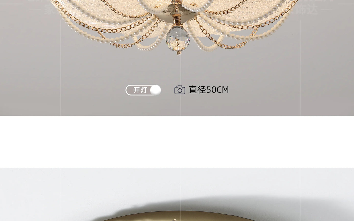 French Style Creamy Ceiling Light Warm Romantic Main Bedroom Room Lamp Eye Protecting Lighting Living Room Cozy Ambient