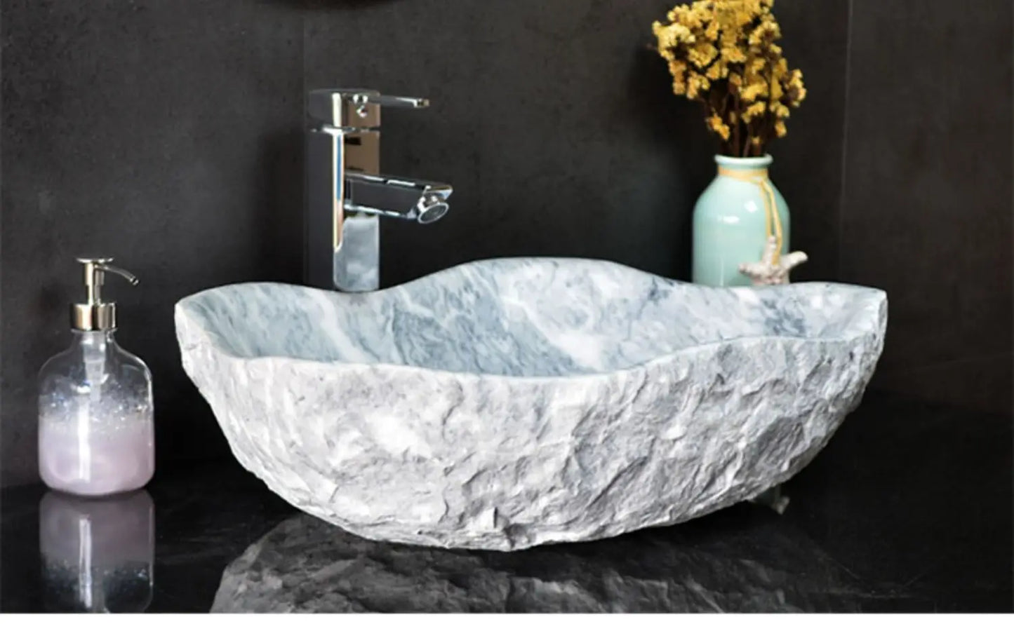 Stone platform basin Art marble washbasin Pool Bathroom Balcony Outdoor courtyard Household