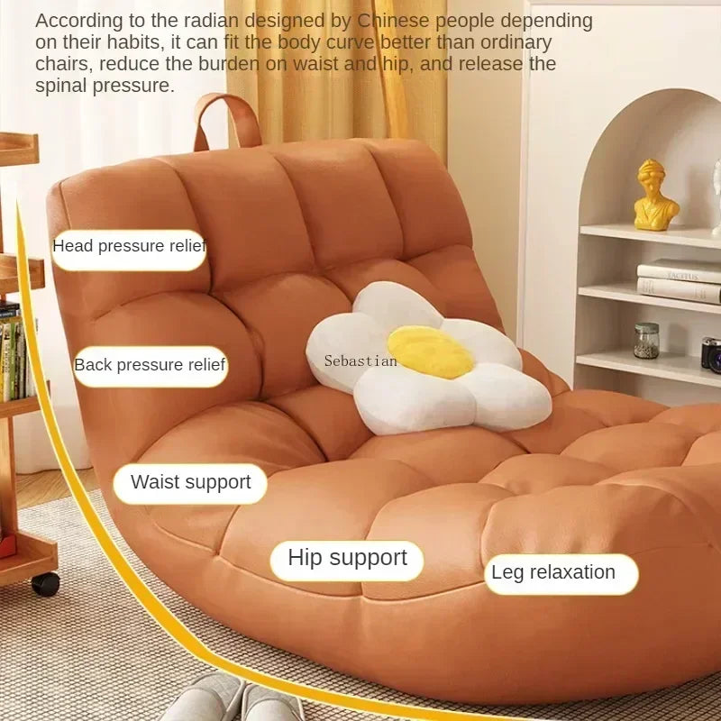 Solo Sofa Lazy Couch Tatami Living Room Bedroom Lovely Leisure Single Chair  Balcony Rocking Chair  Sofa Bed Reading Chair