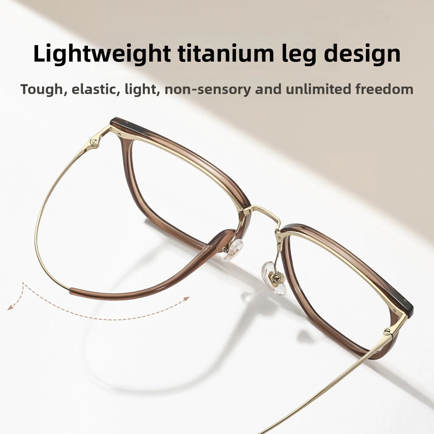 CAPONI Prescription Glasses Women Myopia Retro Light Weight Computer Anti Blue Light Glasses Photochromic Eyes Glasses PJ34022