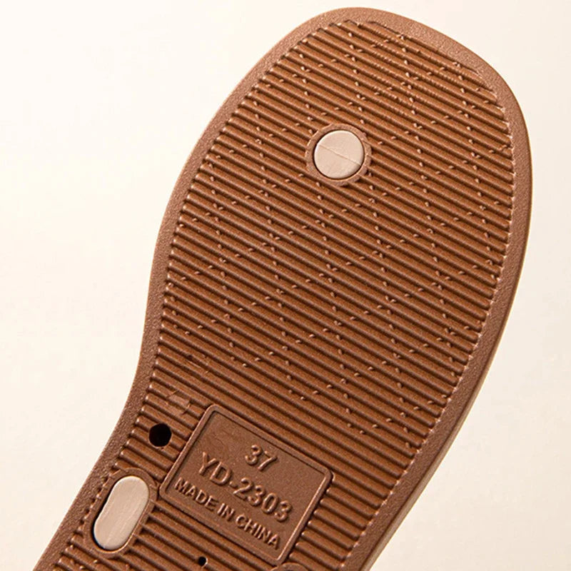 Classic Black/white Mixed Color Platform Flip Flops Women Thick Bottom Thong Slippers High Quality Leather Jandal Sandals Women