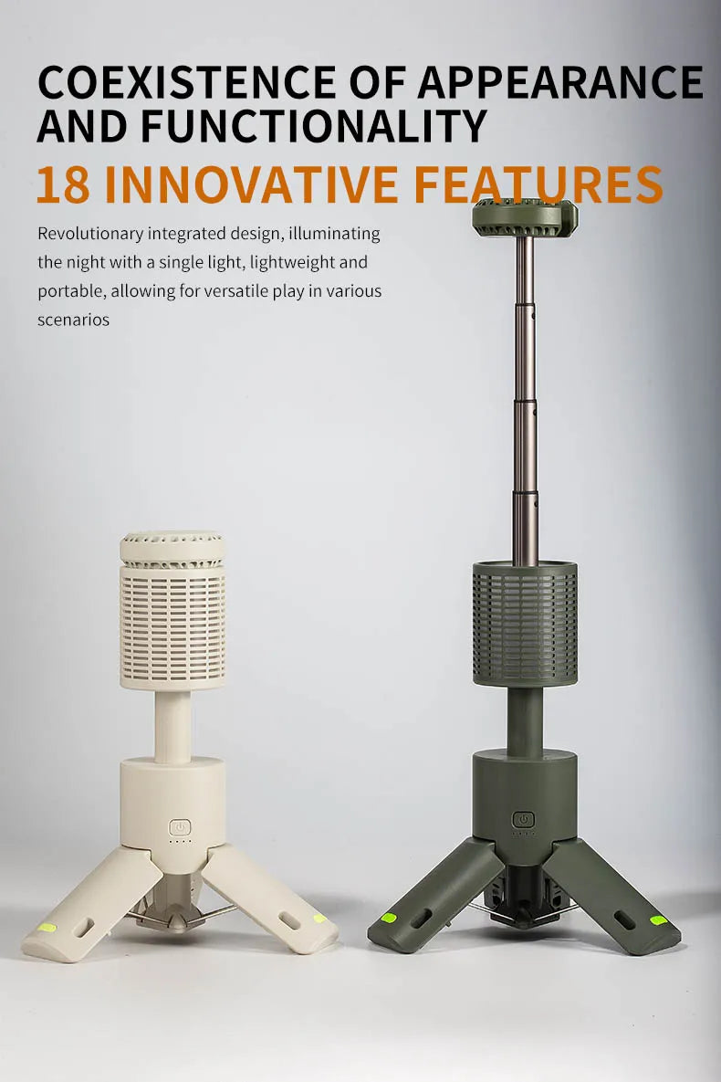 Folding Camping Light Portable Telescopic Lanterns Built-in 10000mAh Outdoor Waterproof Magnetic Lamp With Triangle Stand Base