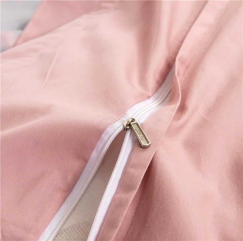Sliver Gold Luxury Silk Satin Jacquard duvet cover bedding set queen king size Embroidery bed set bed sheet/Fitted sheet set
