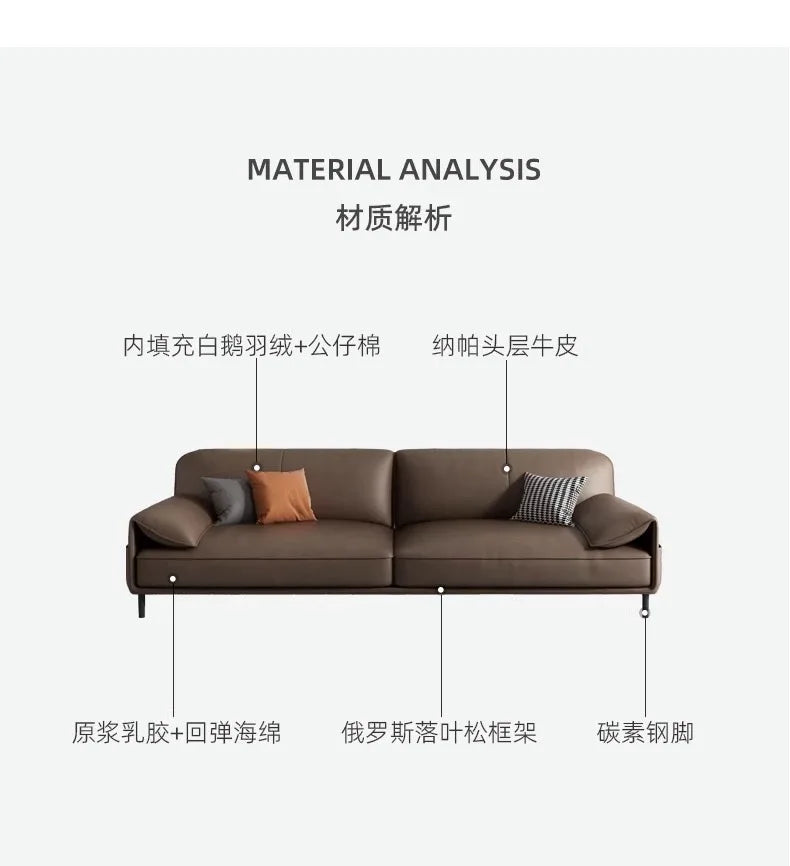 Comfortable Adult Sofa Simple Modern Leather Italian Light Luxury Sofas Business Reception Designer Sillon Cama Home Furniture
