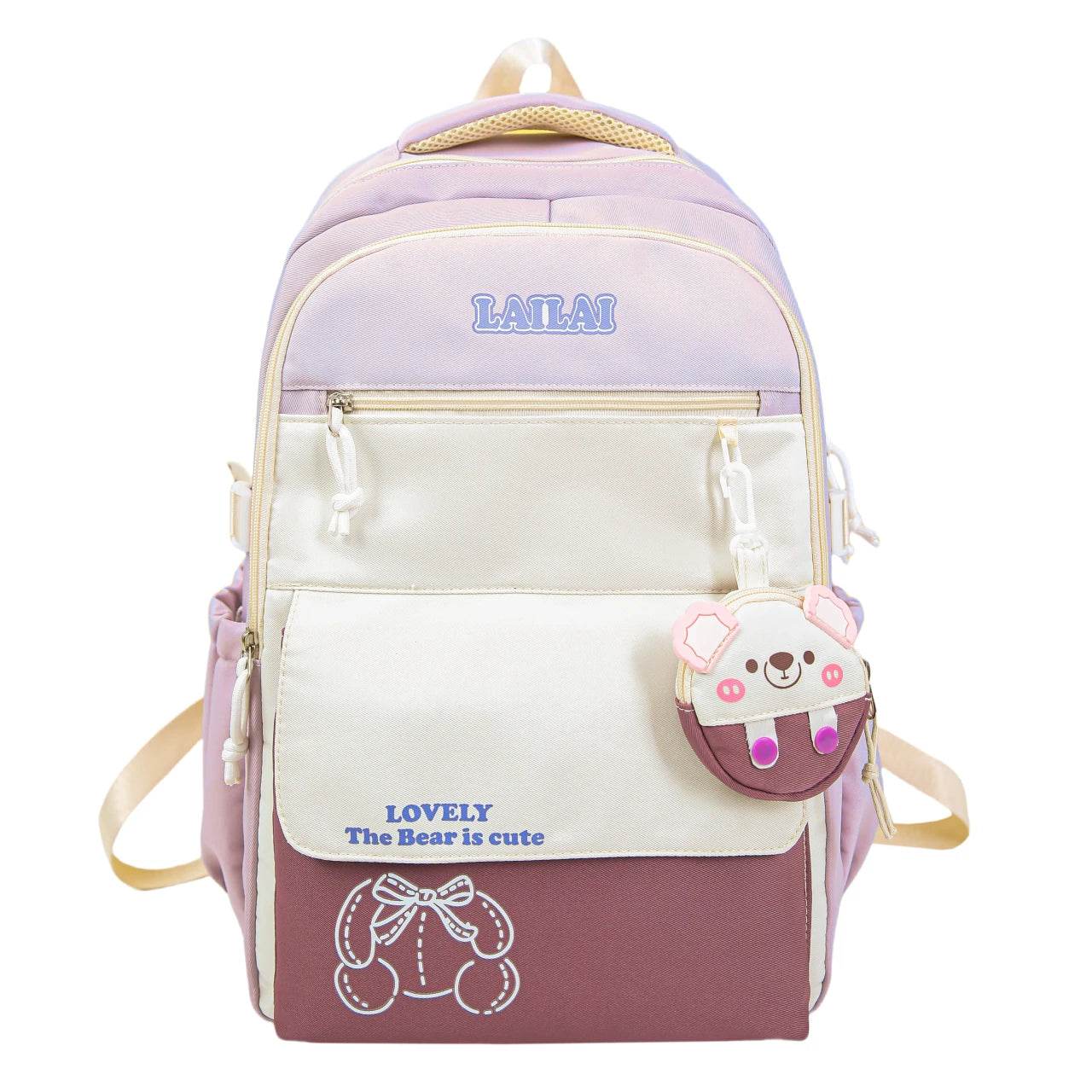 Schoolbag, a lightweight and large - capacity backpack designed for junior high school girls, aiming to relieve pressure and pro - AIAZ