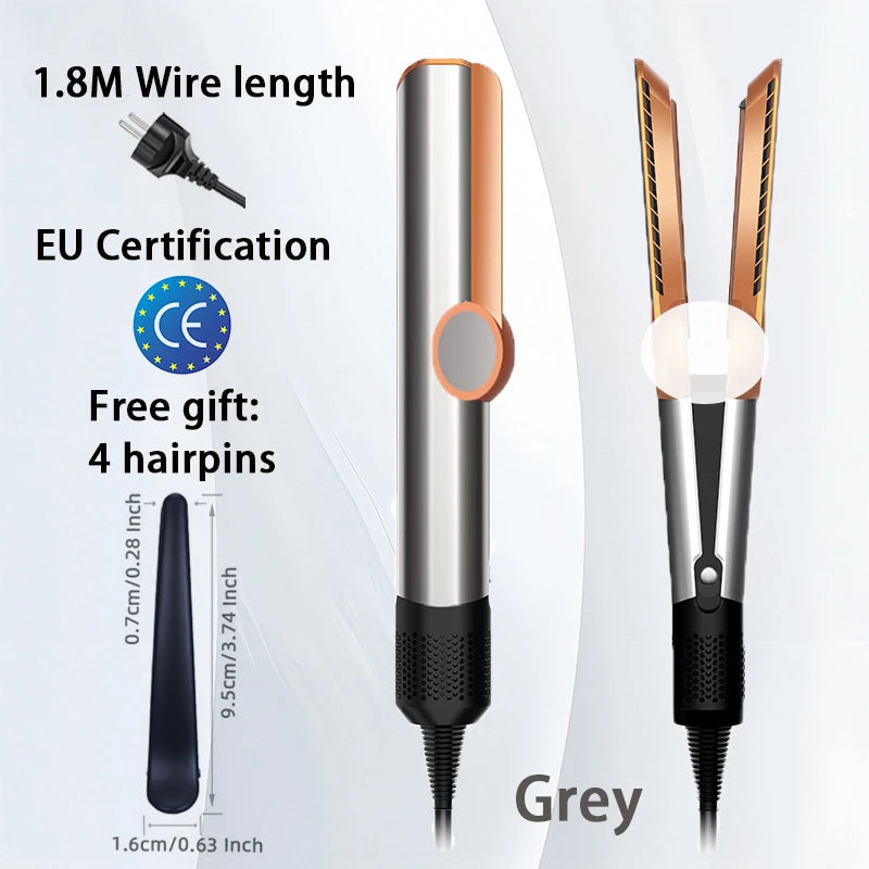 2025 New 2-in-1 Hair Straightener & Dryer Combo - Smartly Controlled Negative Ion Heating Plates, Suitable for Home Hair Styling