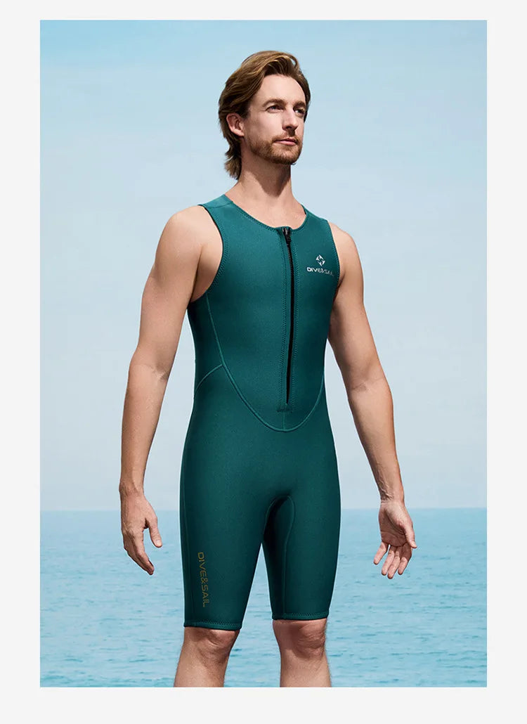 2MM Diving Pants Sunscreen Cold Proof Warm Men Women Neoprene Diving Vest Sleeveless Wetsuit Top Surfing Snorkeling