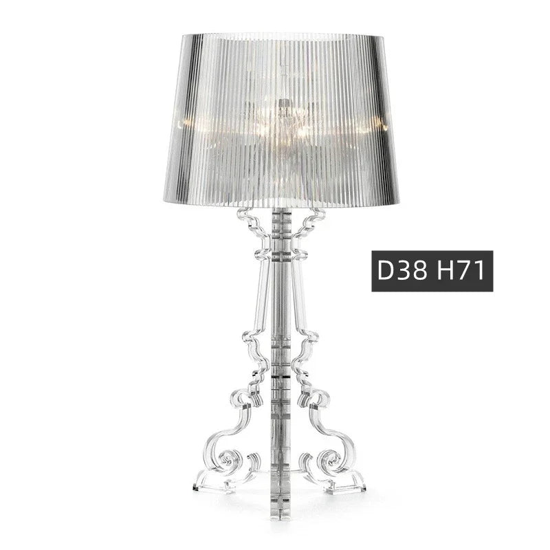Baroque Ghost Shadow Desk Lamp Decorative Lighting for Living Study Room Bedroom Acrylic Transparent Table Lamps Room Decor