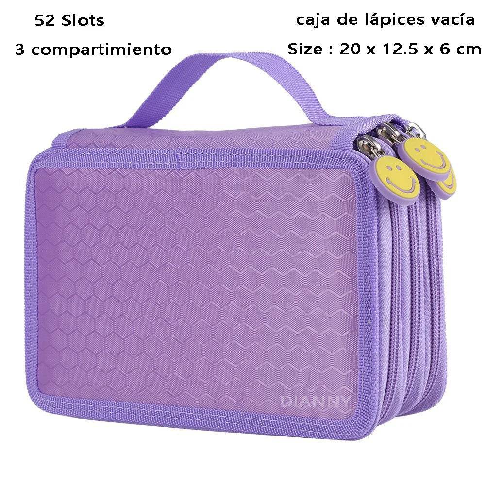 School Pencil Case Supplies Kit 36/48/72 Slot Stationery Pencilcase for Girls Compartment Pen Box Large Cartridge Bag Acsesories - AIAZ
