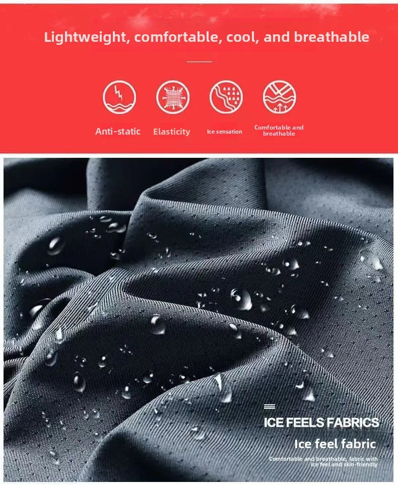 Men's Summer New Sle Qui Dry Sport Vest Loose Ice Silk Svel T-irt Fitn Training Running Baskeall American Sle