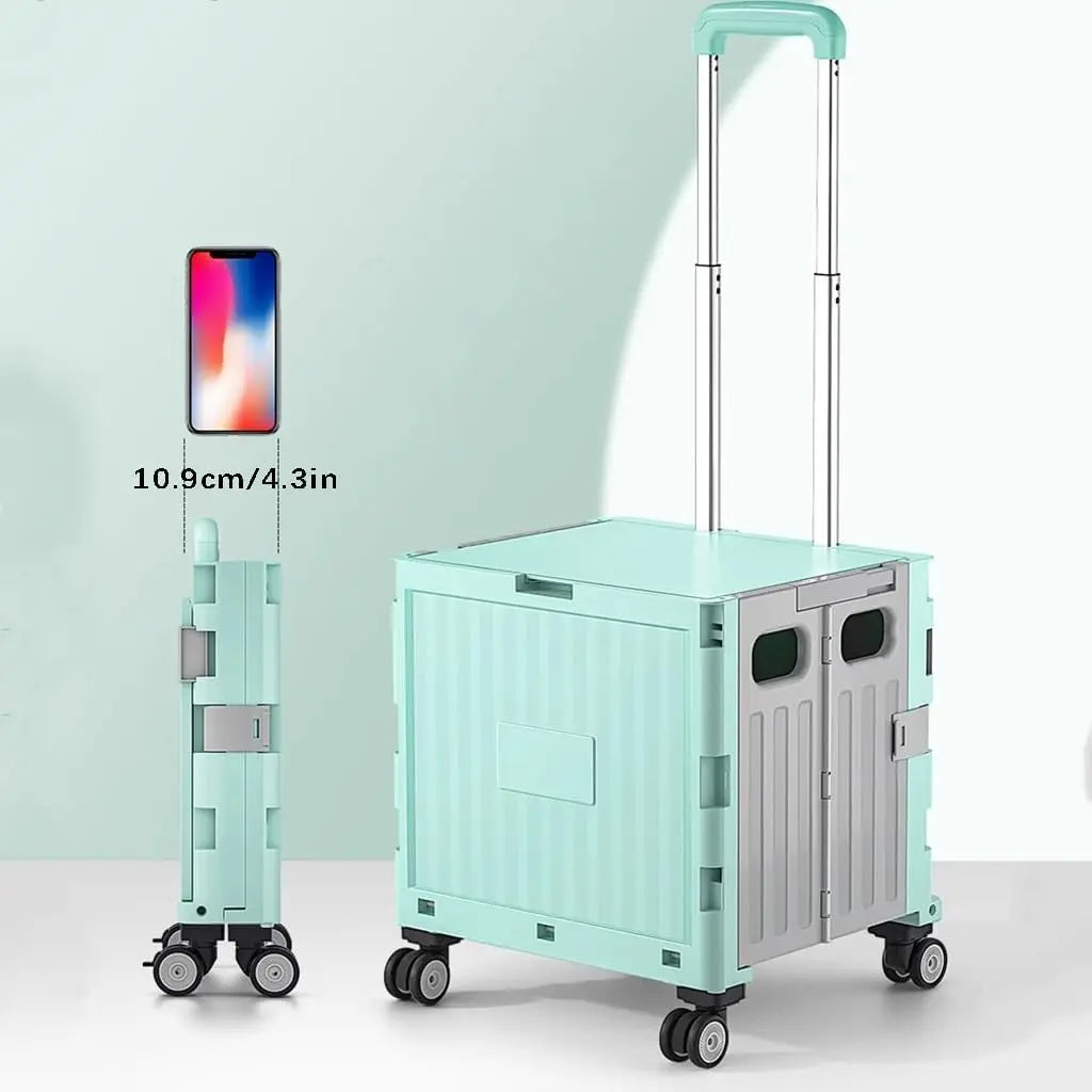 Multifunctional Camping Trolley Large Capacity Portable Folding Outdoor Storage Box Home Camping Push Box Camping Equipment