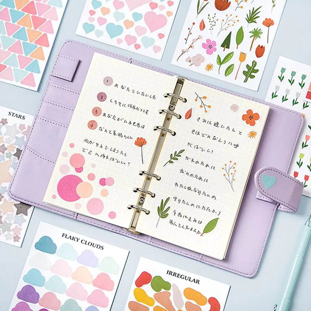 School Supplies Planner Album Self-adhesive Decorative Decals Label Stickers Stationery Stickers Diary Scrapbooking Stickers - AIAZ