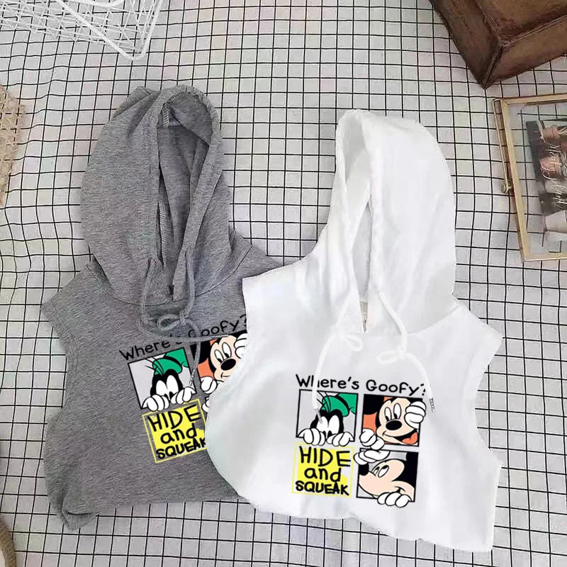 Cartoon Mickey T-shirt Vest+Shorts 2Pcs Suit Children's Sets Children's Top and Bottom Clothes Set Clothing Kids Outfits Disney