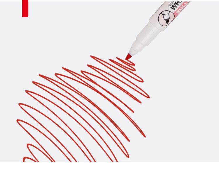 1 Set School Classroom Supplies Magnetic Erasable Whiteboard Pens Markers Dry Eraser Pages Children's Drawing Pen Board Markers - AIAZ