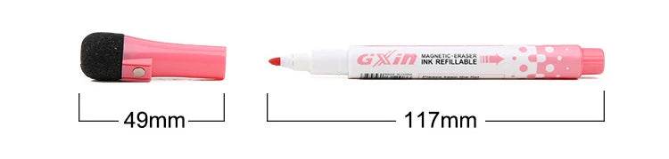 1 Set School Classroom Supplies Magnetic Erasable Whiteboard Pens Markers Dry Eraser Pages Children's Drawing Pen Board Markers - AIAZ