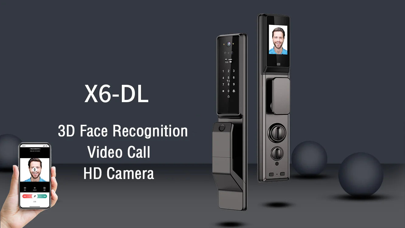 Tuya APP Facial Fingerprint Password With Camera Smart Door Lock Remote Voice Intercom Electronic Door Lock Fully Automatic