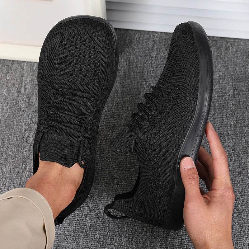 Men's Wide Toe Minimalist Sports Shoes Breathable and Comfortable Hiking Shoes Breathable Black Fitness Running Women's Shoes - AIAZ