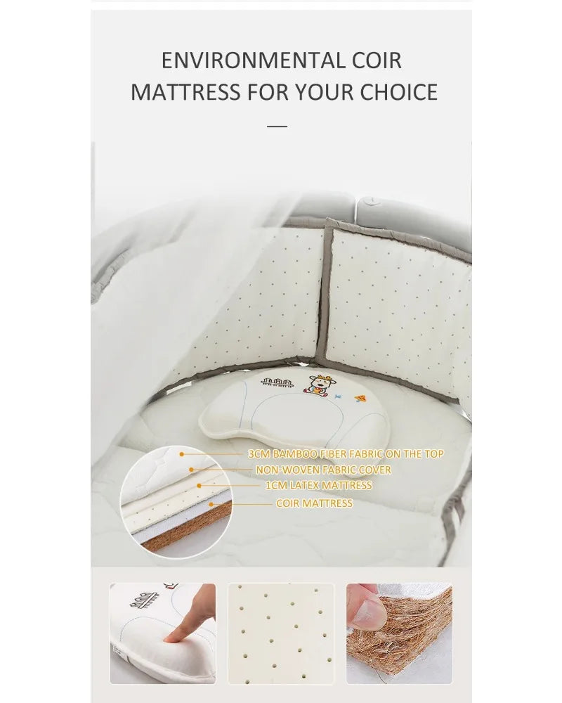 Travel Baby Bed, Baby Furniture Foldable Baby Crib