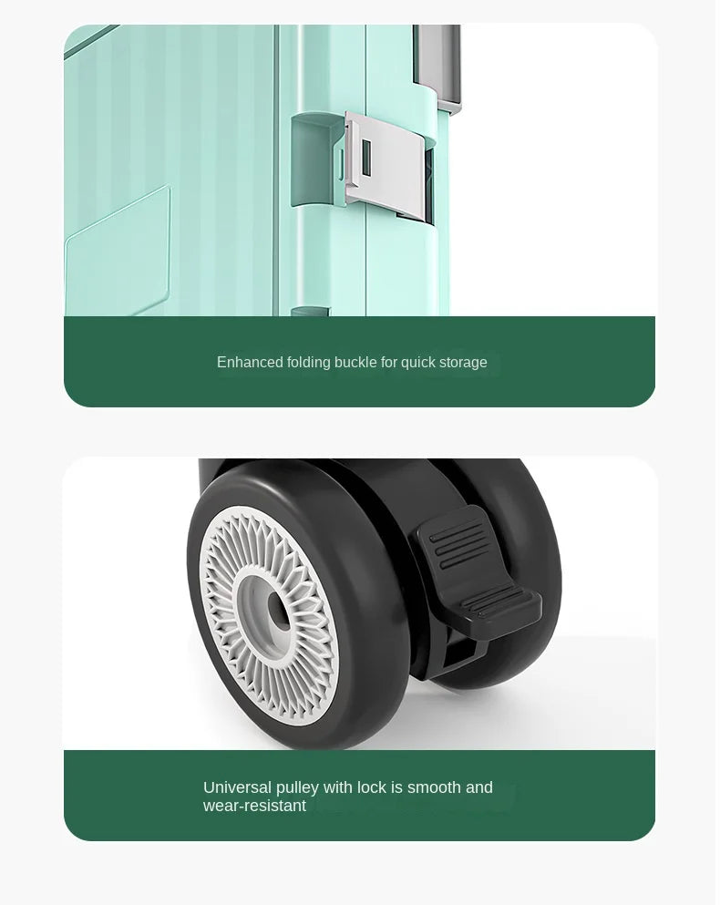 Multifunctional Camping Trolley Large Capacity Portable Folding Outdoor Storage Box Home Camping Push Box Camping Equipment