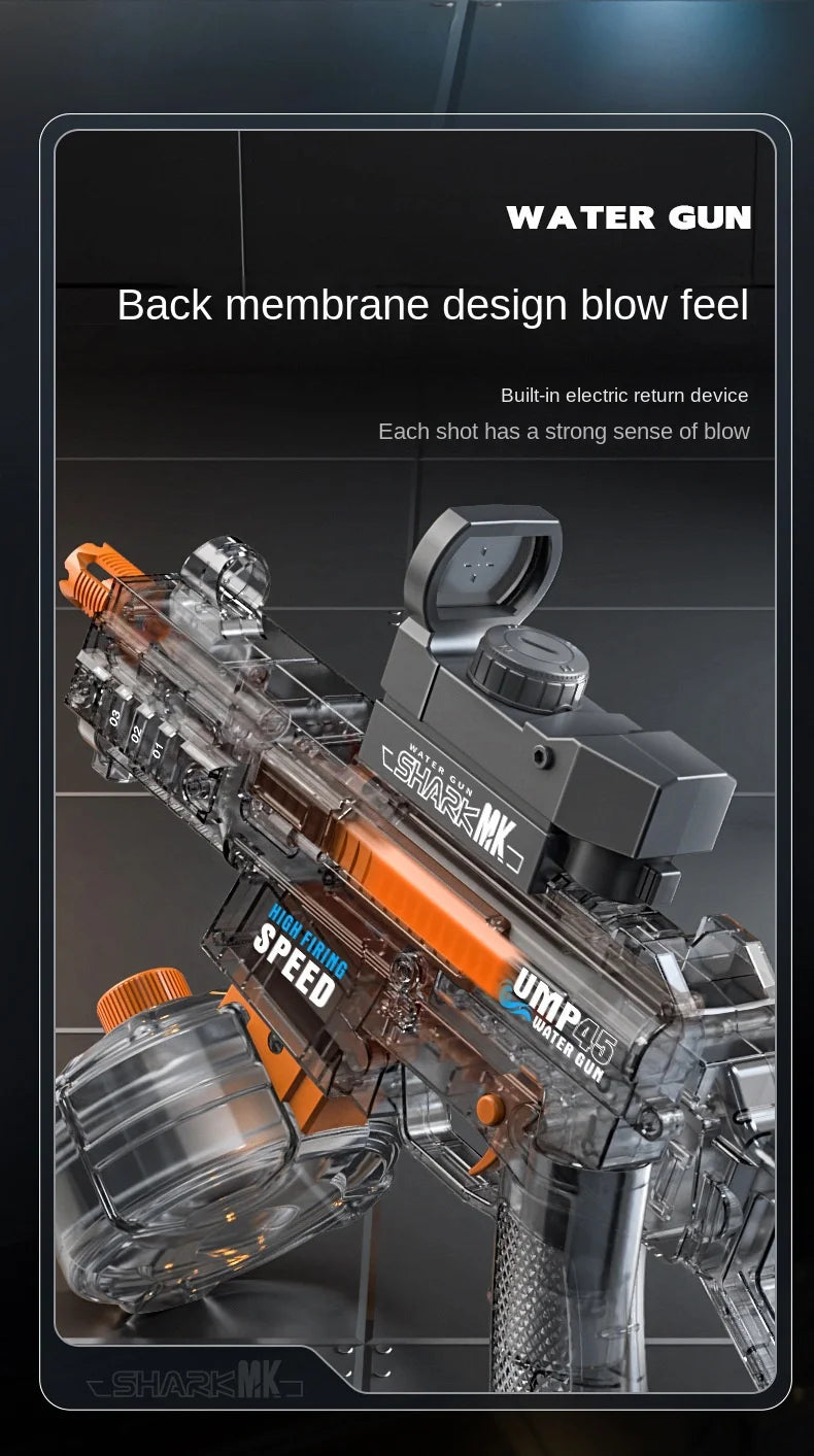 Water Guns Electric For Adults Powerful Squirt Automatic Water Suction Water Blasters Summer Outdoor Beach Toy For Kids Gift