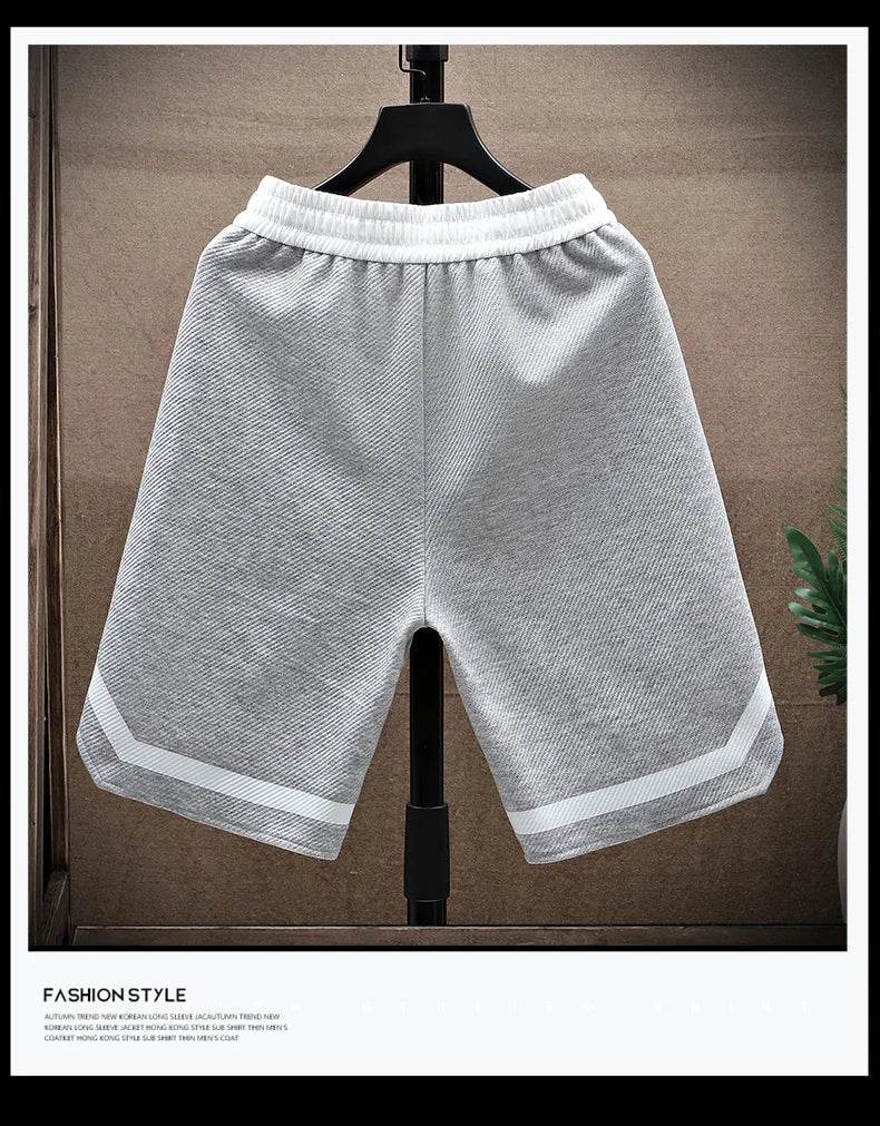 2025 Summer Men's Running Shorts Casual Jogging Sport Short Pants patchwork Print Drawstring Loose Dry Gym Sports Shorts - AIAZ