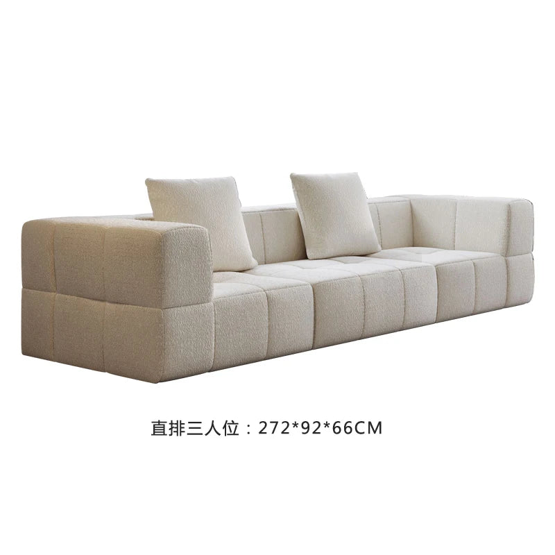 Small Apartment Hotel Living Room Sofa Customized Nordic Light Luxury Style Home Decoration Vacuum Compression Multi-Person Sofa