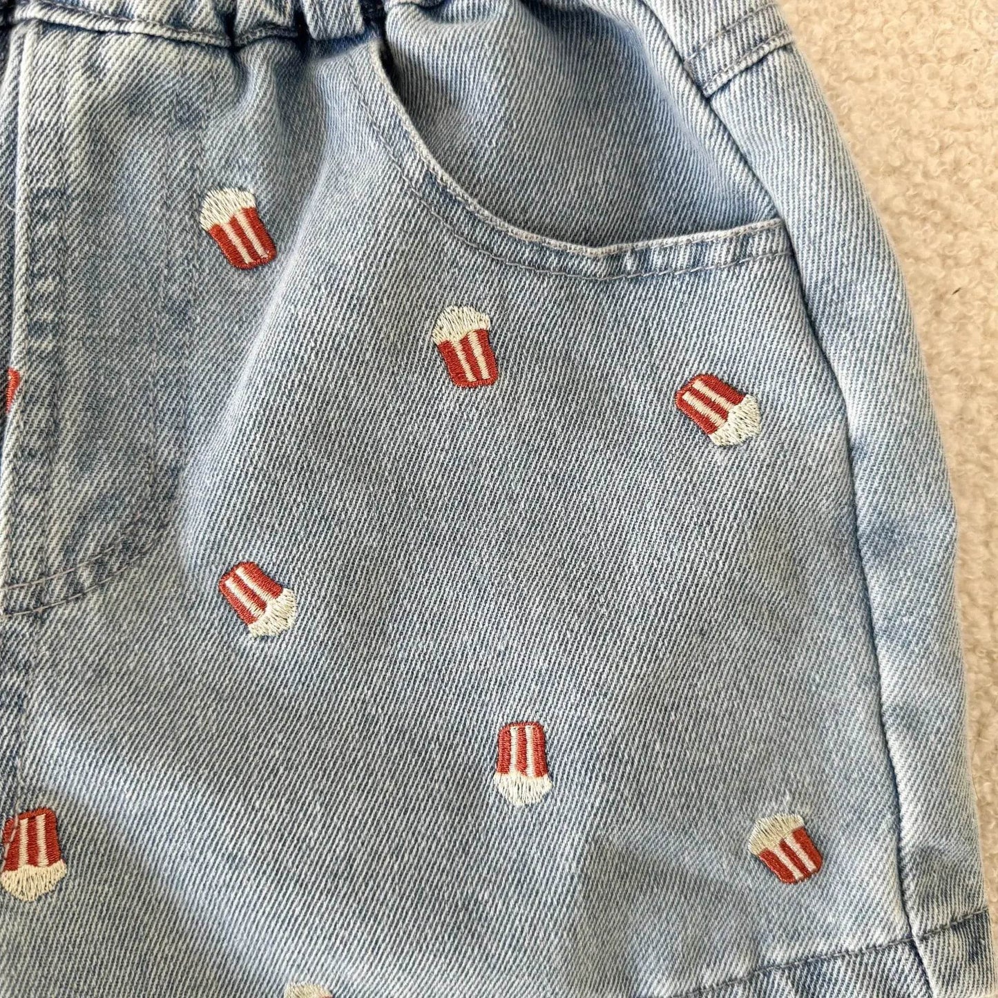 Fashion Cartoob Print Denim Kids Shorts Girls Pants Summer 2025 New Boys Summer Clothes Baby Loose Casual Pants - AIAZ