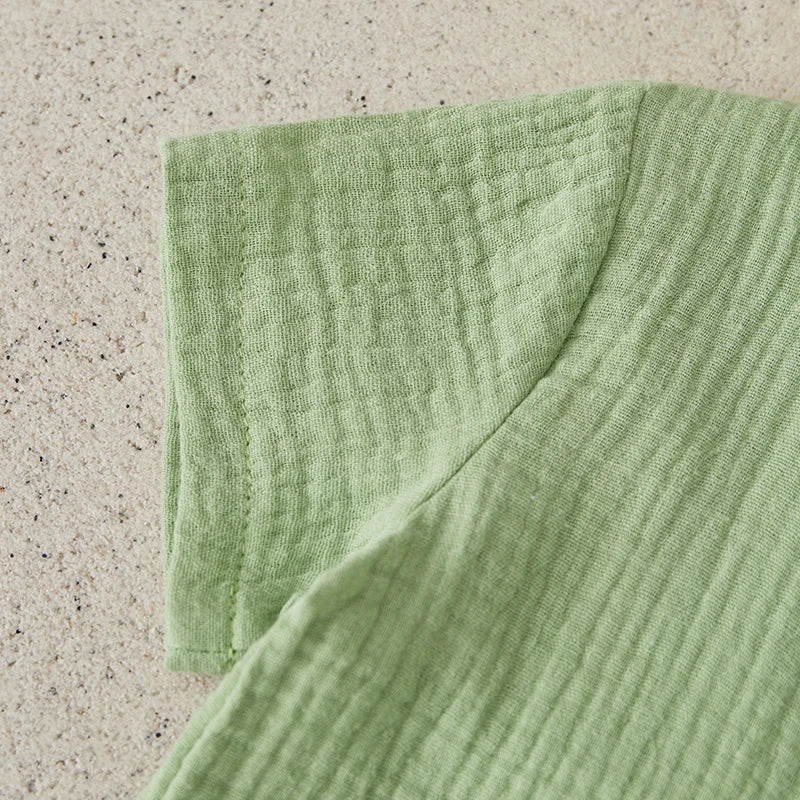 Suefunskry Toddler Boys Summer 2Pcs Casual Outfits Solid Color Short Sleeve Button Tops and Elastic Waist Shorts Sets 6M-4Y