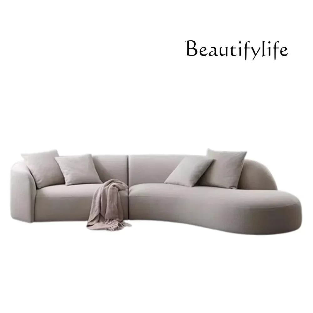 Curved Living Room Floor Sofas Lounge Modular Luxury Canape Salon Decoration  Armrest Designer Sofa Wedding Elastico Background