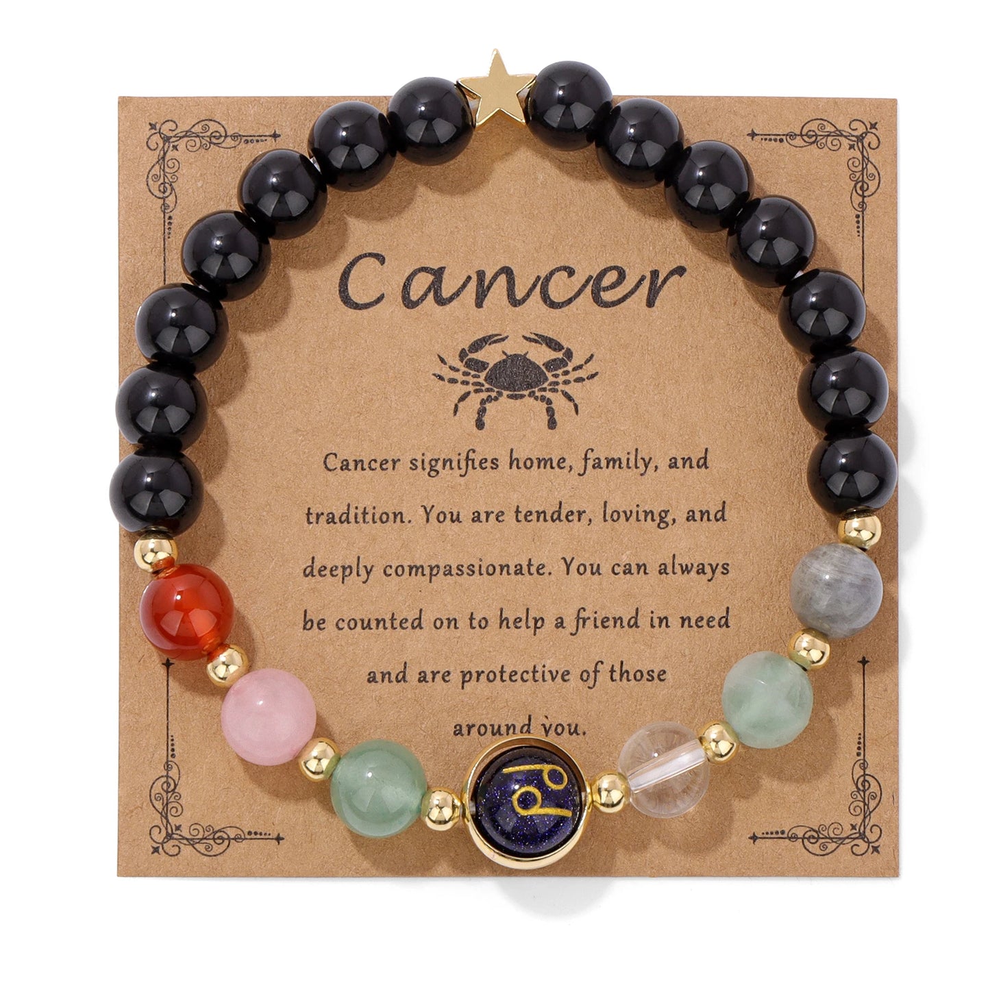 12 Zodiac Signs Bracelet Men Gemini Scorpio Sagittarius Obsidian Tiger Eye Stone Beads Bracelets for Women Constellation Jewelry