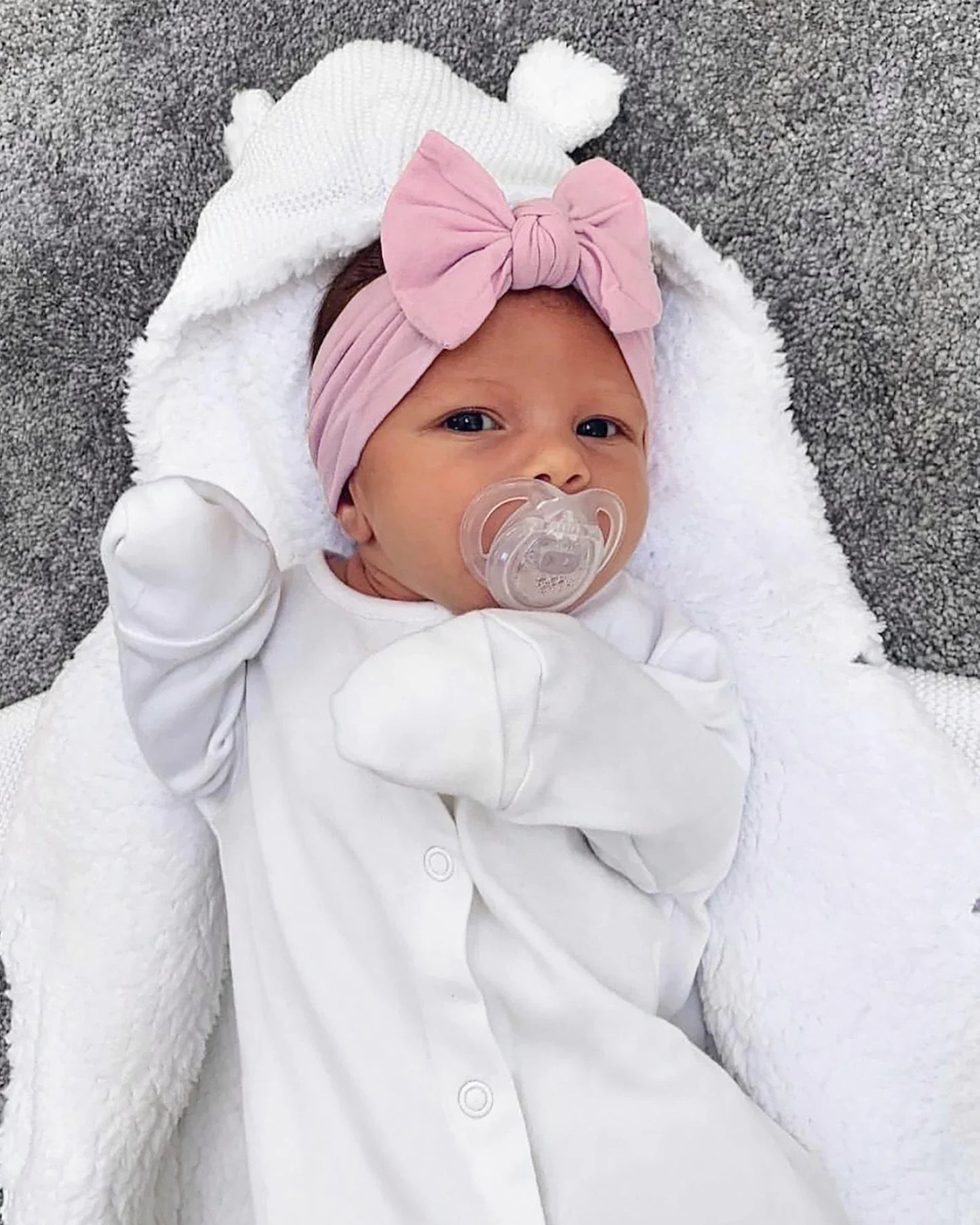 1Pc Baby Nylon Headscarf Astique Suitable Newborn Girl Flower Handmade Headband Elastic Hairband Turban Toddler Hair Accessories