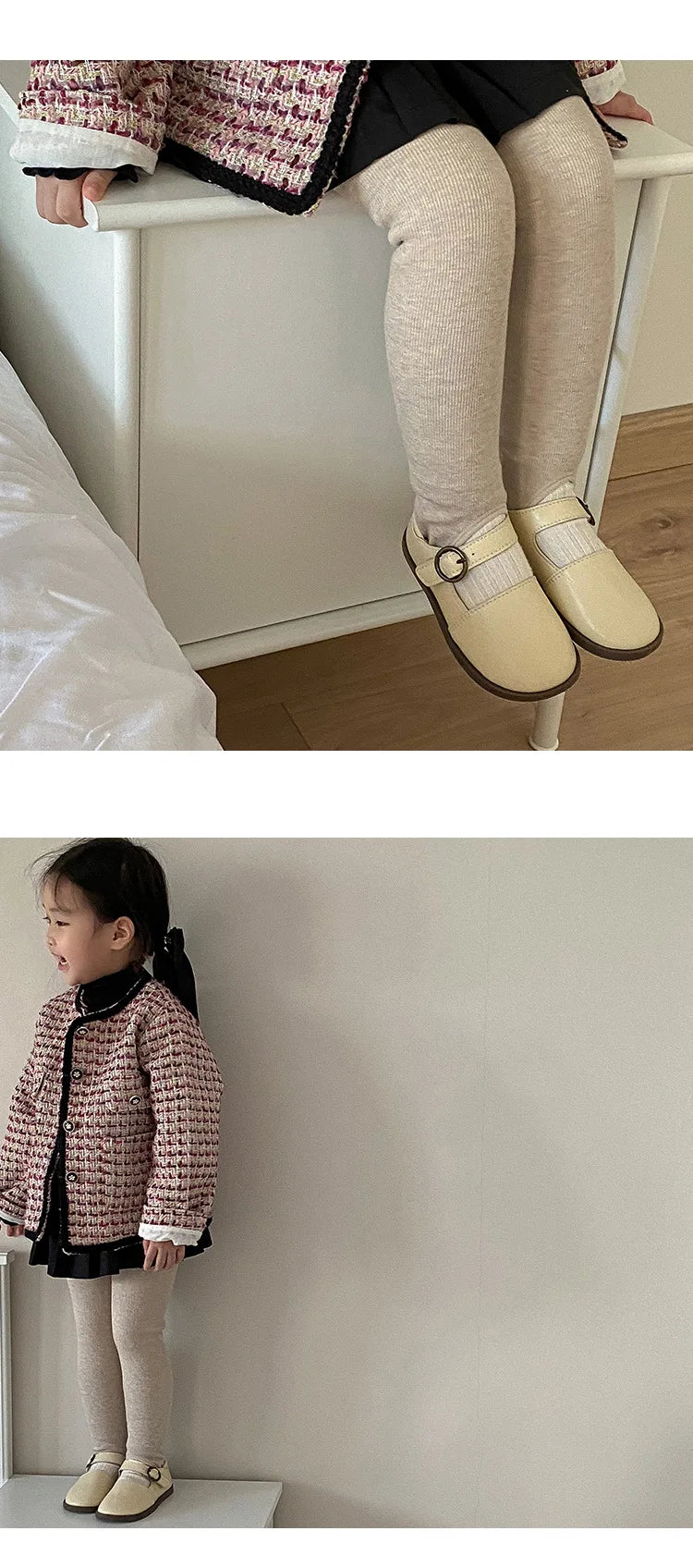 3-12 Years 2023 New Kids Pants Girls Tights Fur Lining Warm Pantyhose Children Skinny Leggings for Winter