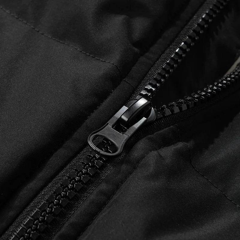 Man 2025 New Fashion Winter Warm Thick Cotton Clothing With Added Velvet Solid Color Casual And Comfortable Coat - AIAZ