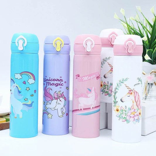 500ML Children's Thermos Bottle Vacuum Water Bottles 304 Stainless Steel Drinking Cartoon Cup School Water Bottle For Girls Kids - AIAZ
