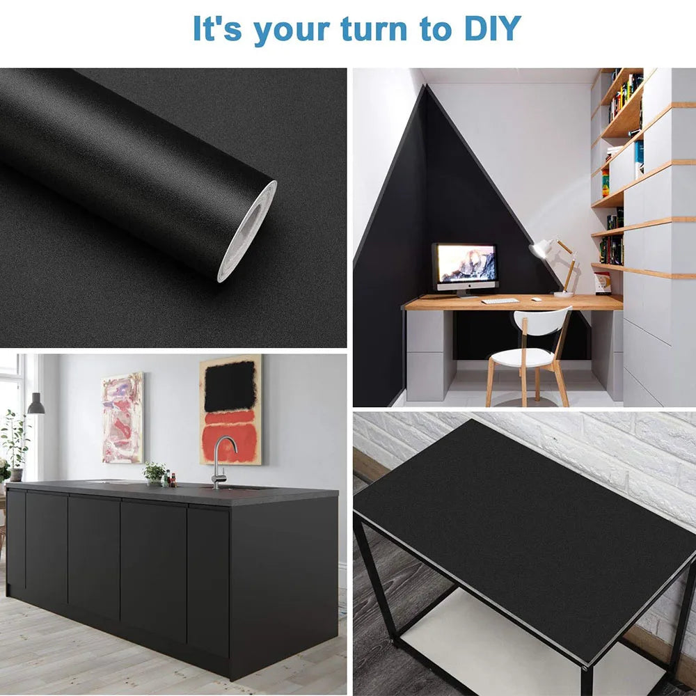Self Adhesive Vinyl Film Wallpaper Waterproof Wall Stickers for Bathroom Kitchen Furniture Room Decor Home Improvem