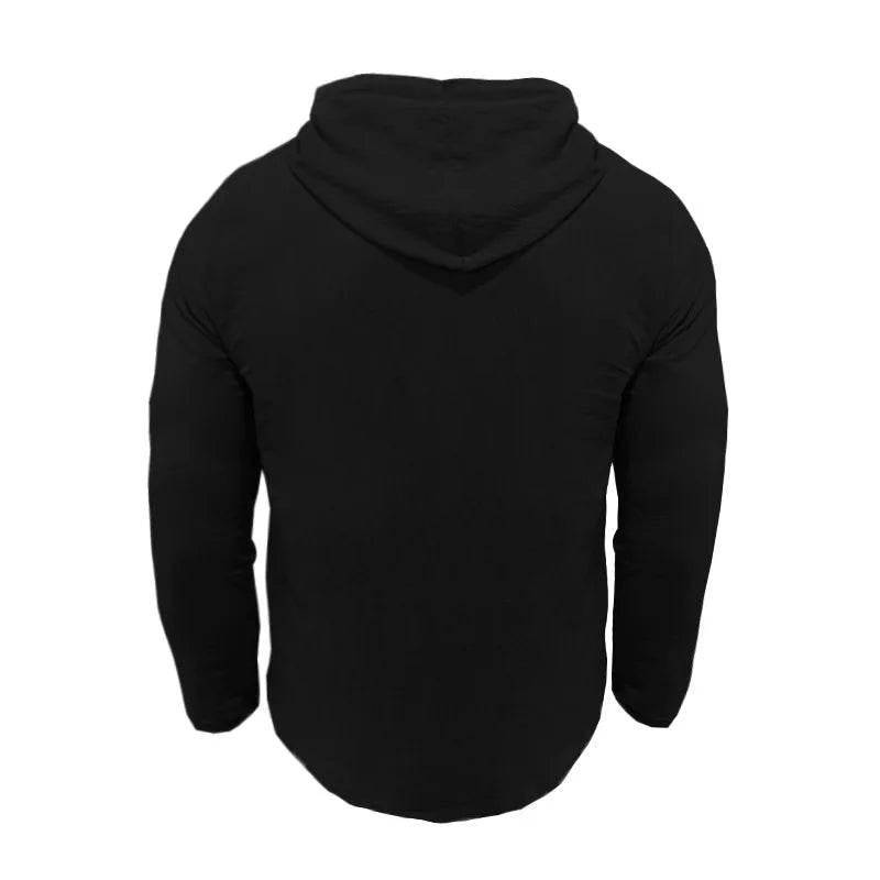 24 New cotton and linen shirts hooded loose large size casual sweater long sleeve hoodie men - AIAZ