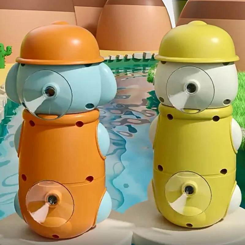 New Cute Duck/Elephant Baby Shower Bath Toys Children Water Play Spinner with Suction Cup Waterwheel Games for Kid Bathroom - AIAZ