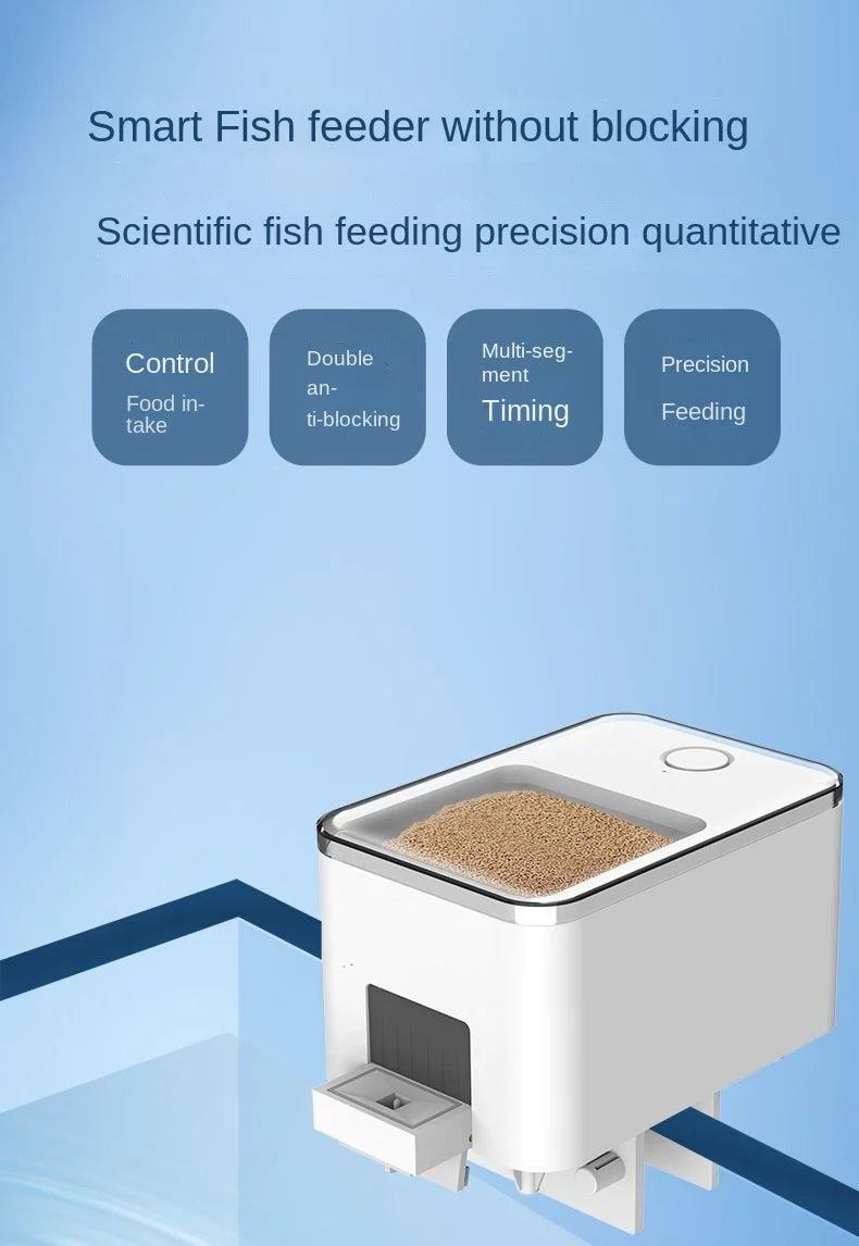 Automatic Aquarium Fish Tank Feeder Timing/Wifi Wireless Smart Phone App Intelligent Speaker Voice Remote Control Fish Feeding