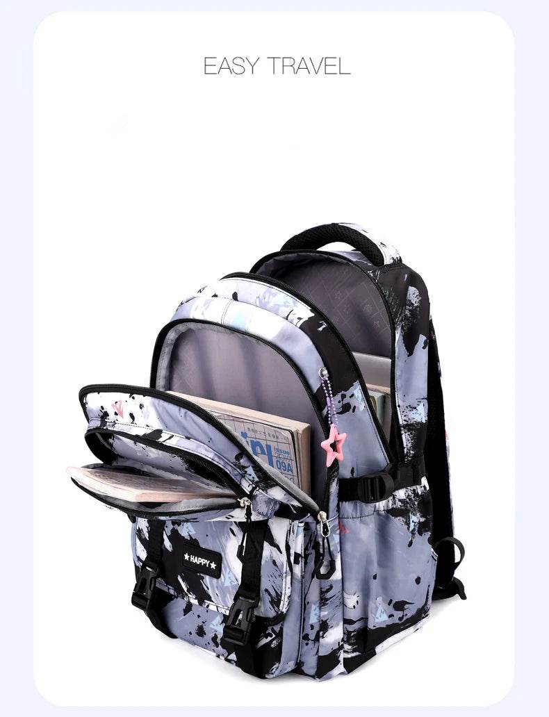 Middle School Student Backpack Children Set School Bags for Girls Kids Schoolbags Waterproof Book Bag With Lunch Bag Pencil case - AIAZ
