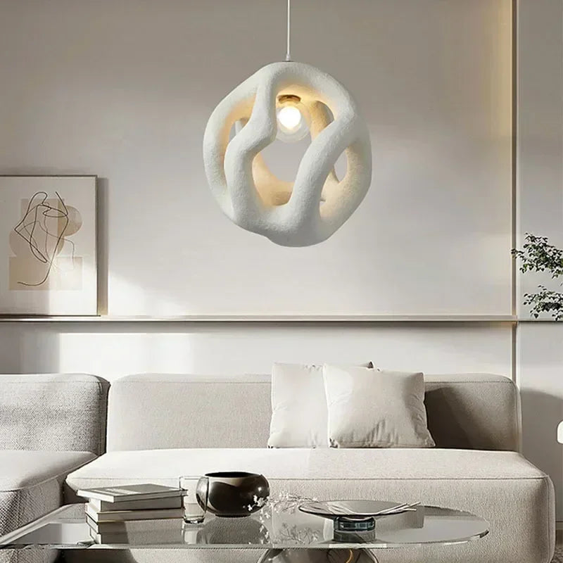 Wabi Sabi Style Restaurant Pendant Light Single Head Small Pendant Light Designer Living Room Sofa Light Study Counter Lighting