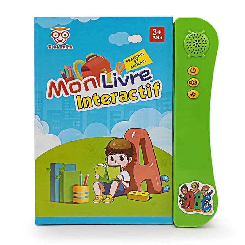 French and English Bilingual Finger Reading Children's Voice Book Intelligent Learning Toys French E-book Early Education Tool - AIAZ