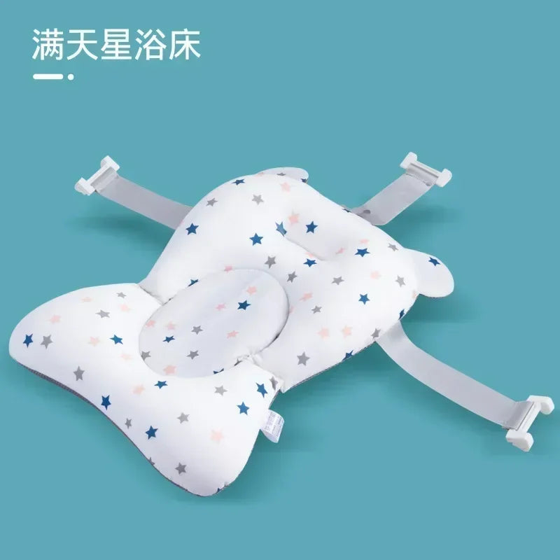 Baby Bath Seat Support Mat Foldable Bath Tub Pad &amp Chair Newborn Bathtub Pillow Infant Anti-Slip Soft Comfort Body Cushion
