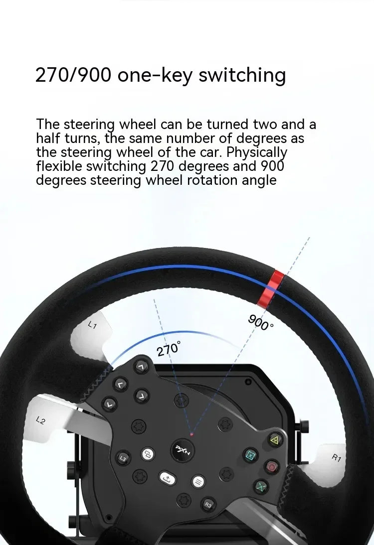 Pxn V10 Steering Wheel Gaming Controller Wired Force 900 Rotation Game Steering Wheel For Ps3/Ps4/Switch/Xbox Man Gifts Custom