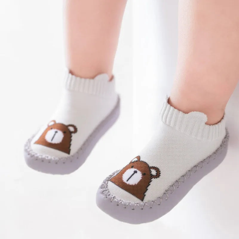 1 Pair Fashion Cute Baby Socks With Rubber Soles Infant Spring Autumn Winter Children Floor Socks Shoes Anti Slip Soft Sole Sock